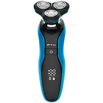 Barbeador FTX ESH-300 Recarregável - Preto / Azul (Kit 12 Em 1)