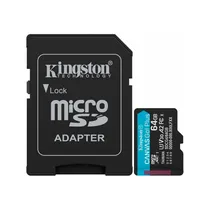 Cartão de Memória Kingston SDCG4/64GB Canvas Go! Plus - 64GB - Micro SD com Adaptador - 200MB/s