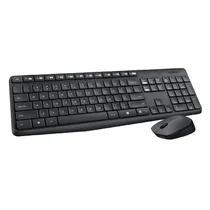 Kit Mouse e Teclado Logitech MK235 - Sem Fio - Espanhol - Preto