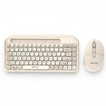 Teclado Wireless FTX FTXGK01 Bluetooth + Mouse Port - Dourado