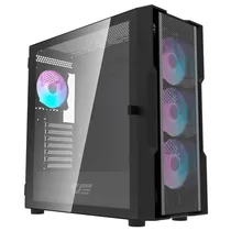 Gab Gamer Darkflash DK431 Glass Vidrio 4 Fan Argb ATX Negro
