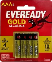 Pilha Eveready Gold Alcalina AAA (4 Unidades)
