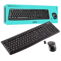 Logitech Teclado + Mouse Wireless MK270 Esp 920-004432 Negro