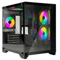 Gabinete Sate K8501 Black Aquario M-ATX 3FAN RGB