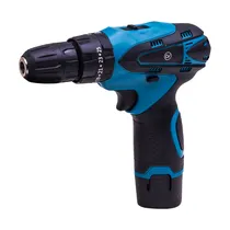 Furadeira Eletrica Sem Fio CG-2013 / 12V / com 24 Peças / 220V - Turquesa/ Preto