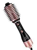 Quanta Cepillo Secador QTES6001 2T/ 1300W/ Soport/ Bivolt Negro/ Rosa