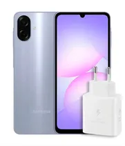 Samsung Cel A07 A075M 6.7" DS Lte 4/64GB Gar Global c/Cargador Light Violet