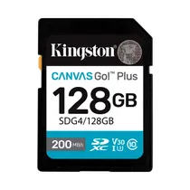 Cartão de Memória Kingston SDG4/128GB Canvas Go! Plus - 128GB - SD - 200MB/s