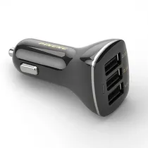 Pineng Carregador para Carro USB PN523 3 Saídas Preto