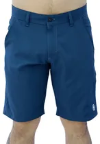 Short de Golfe Joog Poliéster Azul Petróleo - Masculino