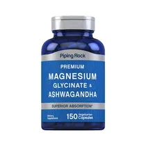 Vitamina Piping Rock Magnesium Glycinate Y Ashwagandha 150 Cápsulas