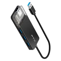Hub USB FTX CT-HUBT1-PB 4EN1 USB 3.0 5GBPS Preto