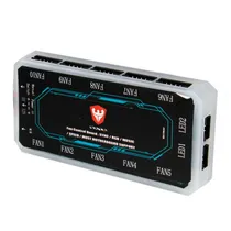 Controlador RGB Sate ACB-4 Black, 2XPWM, 10X Conectores RGB 6 Pines 5V, Molex Power Imput, com Controle