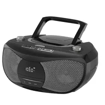 Radio Toca CD Lonpoo LP-D12 Bomboox com Bluetooth / MP3 / FM / USB / 5W RMS / A Pilha (Nao Incluida) / 230V ~ 50HZ - Preto