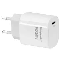 Carregador Ecopower EP-7029 USB-C 20W Sem Cabo - Branco