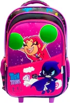 Mochila com Rodas Titans Go 061-03381 (Coral/Roxo)