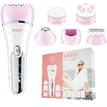 Depilador Elétrico VGR V-733 5W Recarregável Rosa