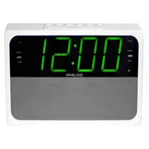 Rádio Relógio Philco PAR1018BT-GR - FM - Bluetooth - USB - 1.8" - Branco e Cinza