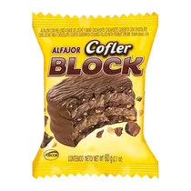 Alfajor Arcor Cofler Block com Recheio de Amendoim Cobertura de Chocolate Ao Leite 60G