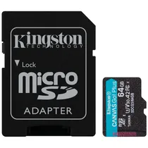 Cartão de Memória Micro SDCG4/SDXC Kingston Canvas Go Plus SDXC 64GB 200MB/s Classe 10 - SDCG4/SDXC