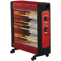Aquecedor Quanta Heat Master QTEEC220 1.200 Watts com Termostato Ajustável 127V ~ 60HZ - Preto/Vermelho
