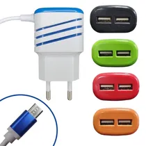 Carregador de Parede Original com Cabo USB-C + 2 Porta USB-A - Color Mix
