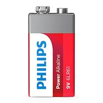 Pilha Philips Alkaline Power 9V - 6LR61P1B/97
