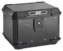 Bau Traseiro para Motocicleta Top Case Em Aluminio 44 Litros Givi Alpina Cor Preto