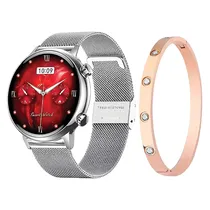 Relogio Smartwatch G-Tide Romance com IP68 / Tela 1.1" / Bluetooth / Sensor - Cinza + Perfume Zohoor + Pulseira