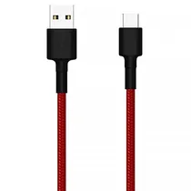 Cabo USB-C Xiaomi SJX10ZM 1 Metro - Preto/Vermelho