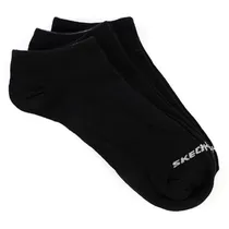 Mídias Skechers com 3 Pares Pretos 7-8 US