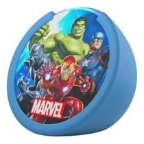 Speaker Amazon Echo Pop Kids Edition - com Alexa - 1ª Geração - Wi-Fi/Bluetooth - Marvel Avengers - Caixa Dan
