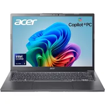 Notebook Acer Aspire 14 Ai A14-52M-51S1, Intel Core Ultra 5 226V 2.10HZ (4.50GHZ), Intel Ai Boost 40 Tops, 16GB Ram, 512GB SSD, Tela 14" Full HD+ 2K Wuxga(1920 X 1200) Ips, Windows 11 Home Copilot+ PC, Inglês, Steeel Cinza