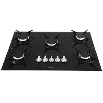 Britania Placa de Cocina Cooktop BCT5P 5HORNALLA Gas Bivolt Negro