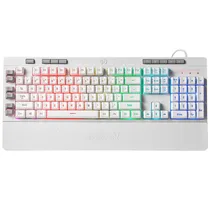 Teclado USB Redragon Shiva K512W RGB Branco Ingles