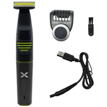 Aparalho de Barbear Sem Fio Xion Xi-Hairone / Aparador de Barba - Cinza/Verde