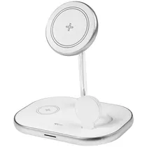 Carregador Wireless 4LIFE FLMWC32 3 Em 1 para Smartphones - Branco