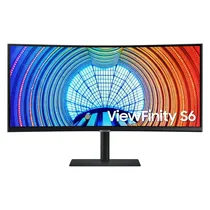 Monitor Samsung Viewfinity S6 LS34A650UB 34" Uwqhd 100HZ Curvo HDMI USB-C - Preto