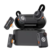 Microfone Sem Fio Hollyland Lark M2S Ultimate Combo - USB-C/Lightning - Recarregável - Preto