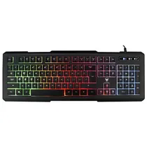 Teclado Gamer Satellite AK-840 USB / Multimidia / RGB / Portugues – Preto