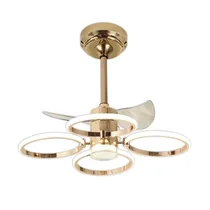 Ventilador de Teto Satellite A-FAN8204 - 72W - com Luminária - Bivolt - Dourado