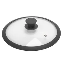 Tampa de Vidro Panela Frigideira Caçarola 22CM Negro
