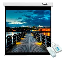 Tela de Projeção Quanta QTTLE100 Elétrico de 100" - 1:1 Parede/Teto 220V
