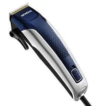 Máquina de Cortar Cabelo Mondial Titanium Power CR-09M 10 Watts 220V ~ 50/60 HZ - Prata/Azul