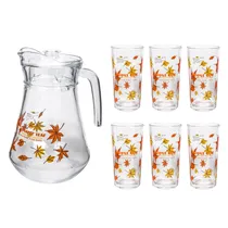 Conjunto de Jarra e Copos de Vidro 12X6.2CM - 7 Peças