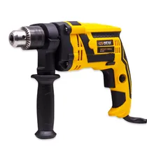 Ferra Furadeira Elétrica Neva Impact Drill ID-600S / 2800 RPM / 600W / 13MM / Bivolt - Preto/ Amarelo