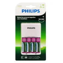 Carregador de Pilha Philips SCB2445NB/97 c/4PILHAS
