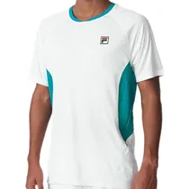 Camiseta Fila Masculina Baseline Ribbed Crew Branca Verde L