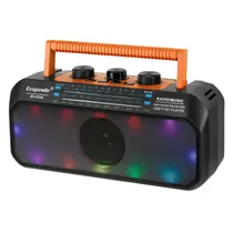 Rádio Portátil Ecopower EP-F316 - AM/FM - Bluetooth - Aux - Painel Solar - Preto