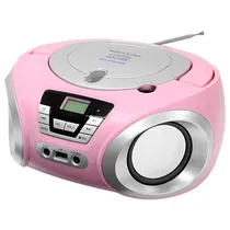 Micro System Megastar MP1842BT 1.200 Watts P.M.P.O com Bluetooth Bivolt - Rosa/Prata